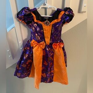 EUC Girls Minnie Mouse Halloween dress and matching witch hat